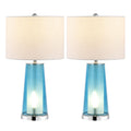 Set of Two 26" Silver Lighthouse Table Lamps With Drum Shades