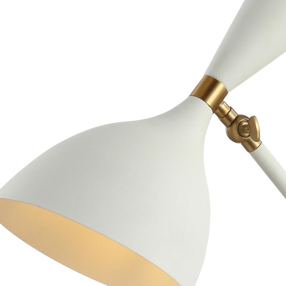 22" White Table Lamp LED With Bell Shade