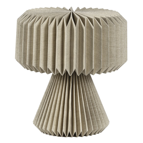 13" Natural Geometric Bedside Lamp With Cylinder Shade