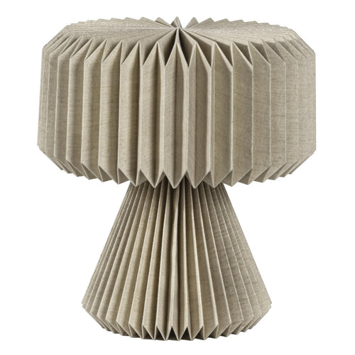 13" Natural Geometric Bedside Lamp With Cylinder Shade