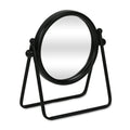 10" Black Metal Round Framed Adjustable Makeup Shaving Tabletop Mirror