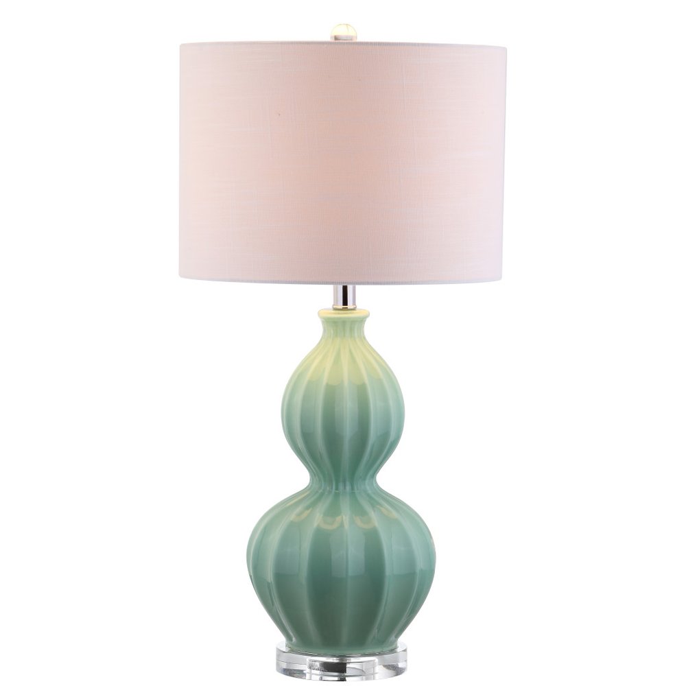 28" Clear Novelty Table Lamp With Drum Shade