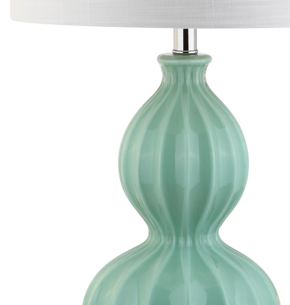 28" Clear Novelty Table Lamp With Drum Shade