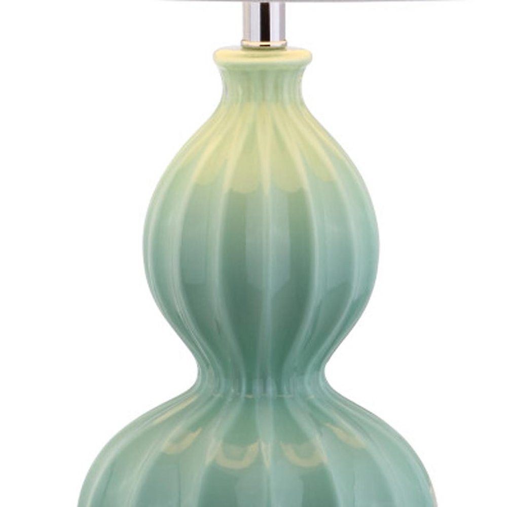 28" Clear Novelty Table Lamp With Drum Shade