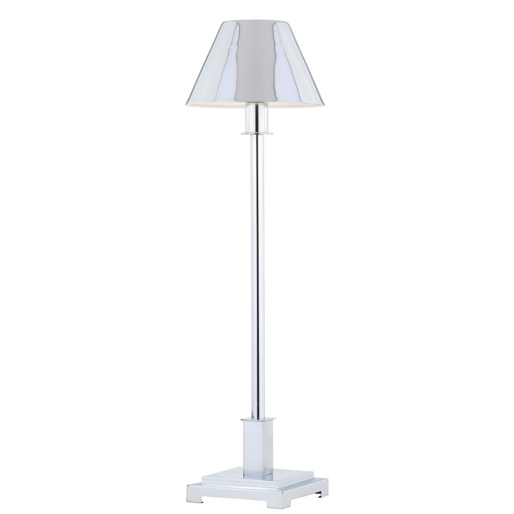 26" Silver Novelty Table Lamp LED With Empire Shade