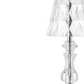 13" Silver Novelty USB Table Lamp With Empire Shade