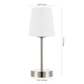 13" Nickel USB Table Lamp With Empire Shade