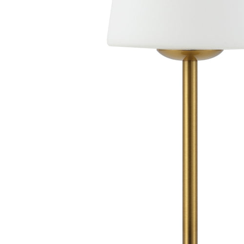 13" Gold USB Table Lamp With Empire Shade