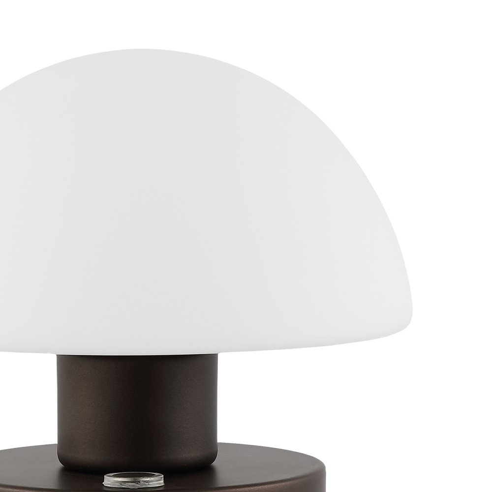 6" Antiqued Bronze Novelty USB Table Lamp With Dome Shade
