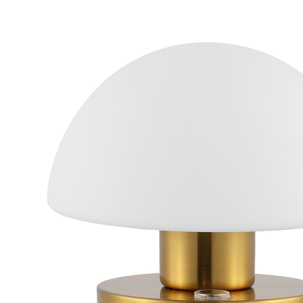 6" Gold Novelty USB Table Lamp With Dome Shade