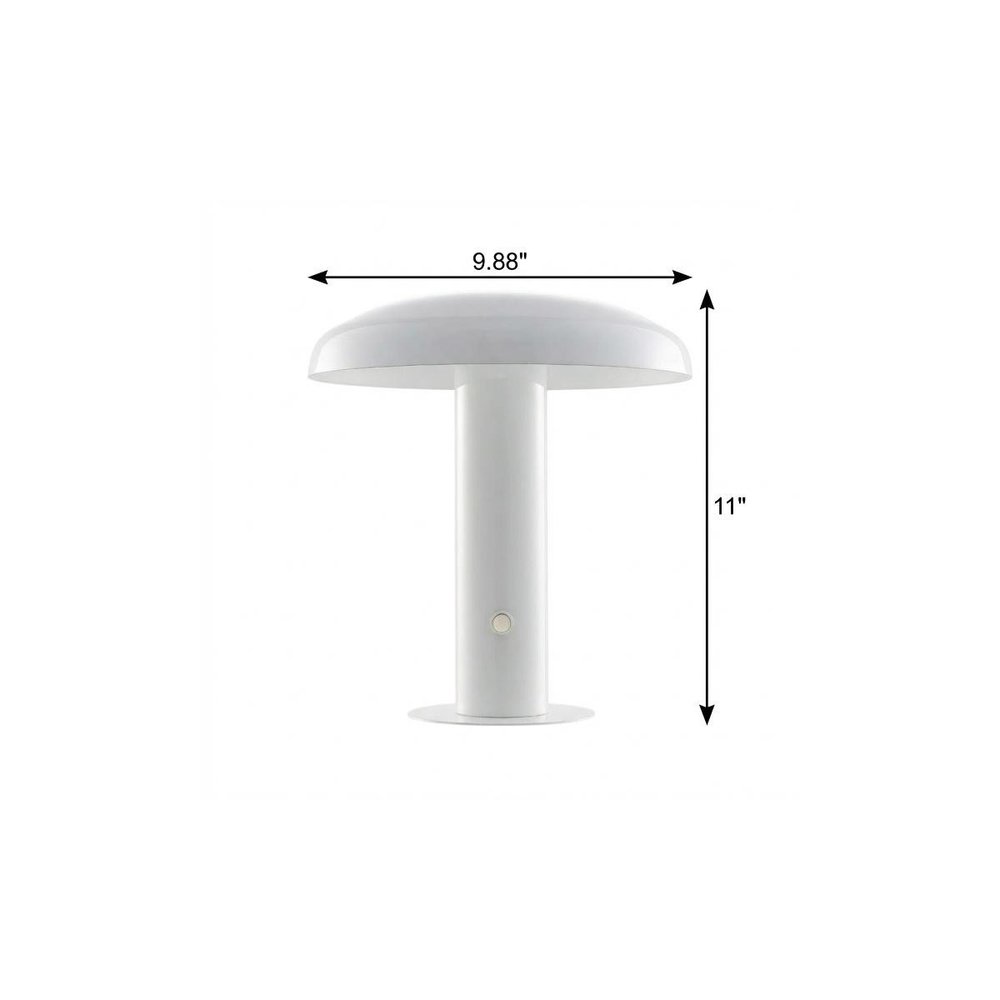 11" White Novelty USB Table Lamp LED With Globe Shade