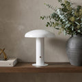 11" White Novelty USB Table Lamp LED With Globe Shade