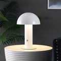 11" White Novelty USB Table Lamp With Globe Shade