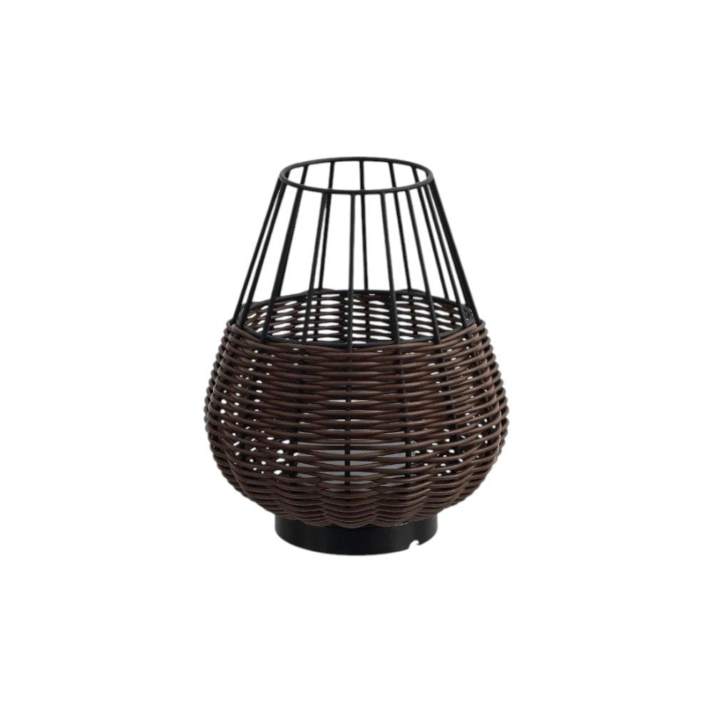 Set of Two 10" Black Round USB Table Lamps LED With Globe Shades