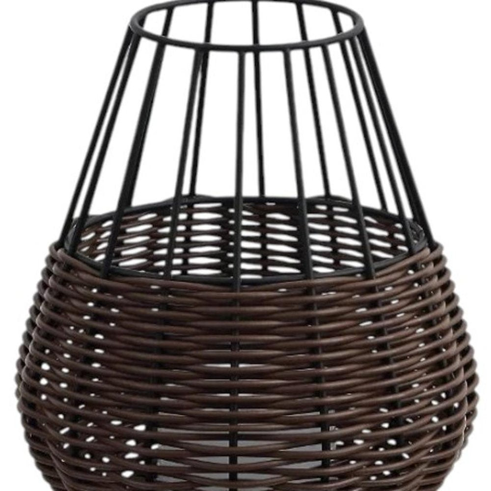 Set of Two 10" Black Round USB Table Lamps LED With Globe Shades