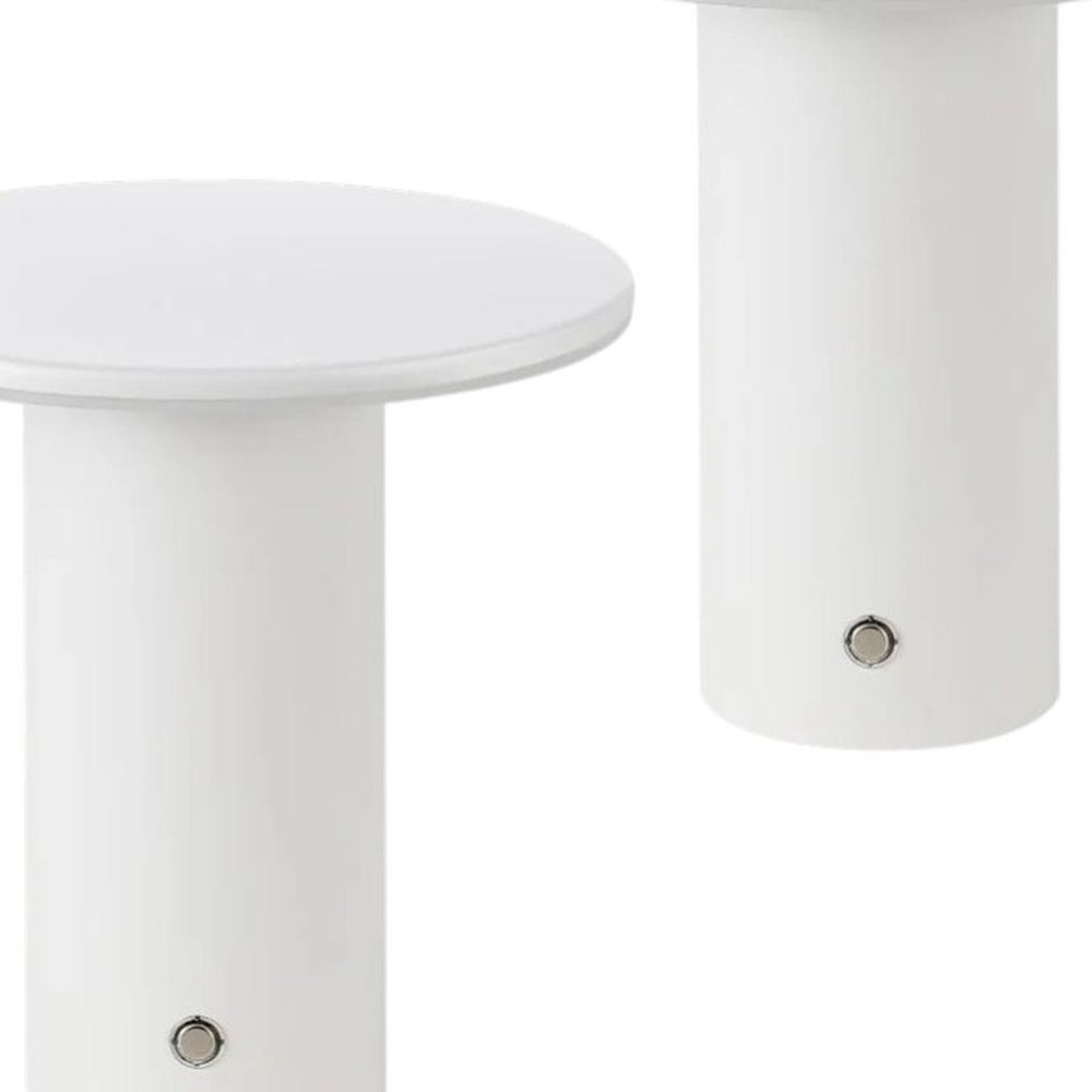 Set of Two 8" Clear USB Table Lamps LED