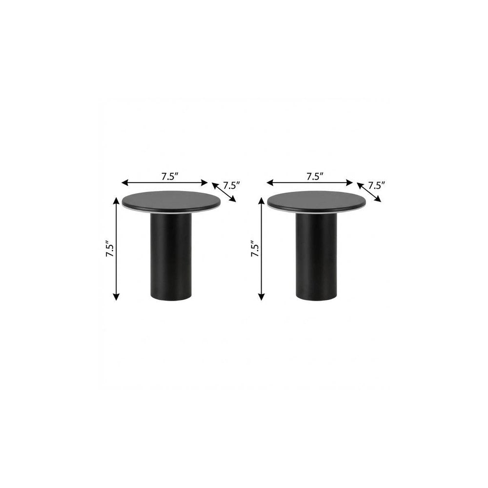 Set of Two 8" Clear USB Table Lamps LED