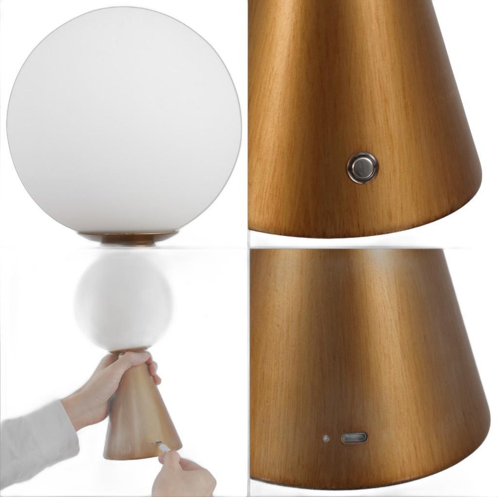 Set of Two 12" Clear Lighthouse USB Table Lamps LED