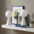 Set of Two 12" Clear Lighthouse USB Table Lamps