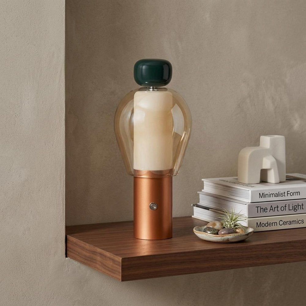 11" Copper USB Table Lamp LED