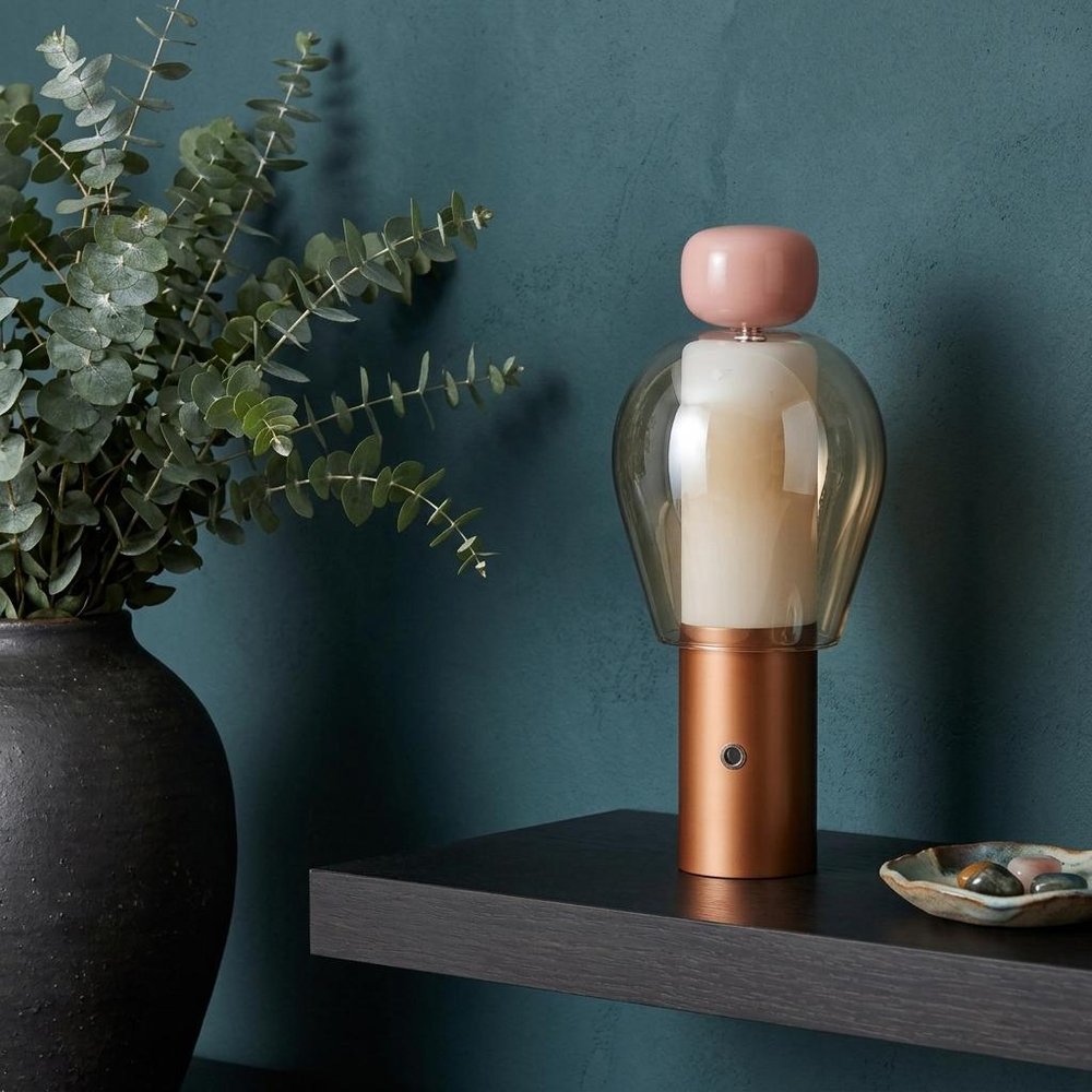 11" Copper USB Table Lamp LED