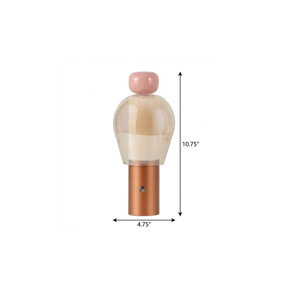 11" Copper USB Table Lamp LED