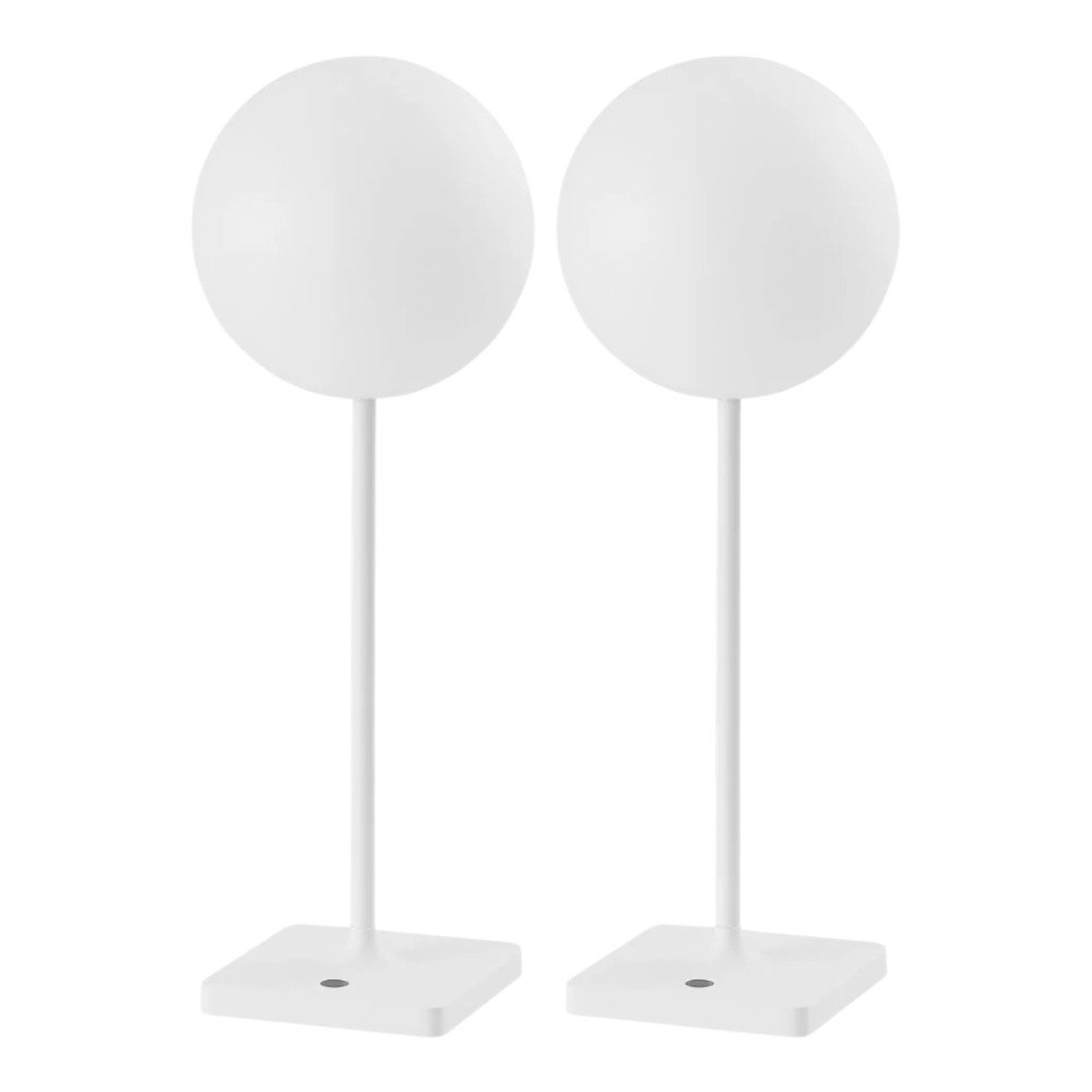 Set of Two 18" White USB Table Lamps LED