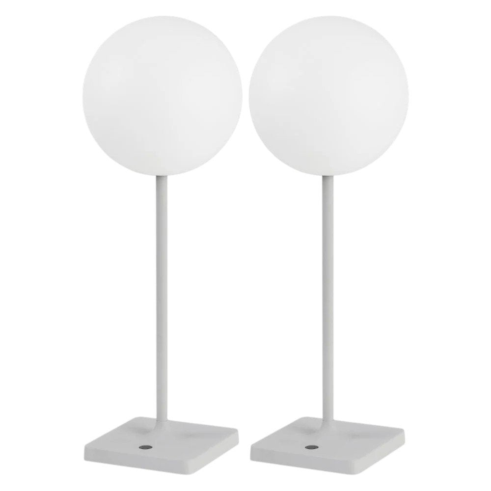 Set of Two 18" Gray USB Table Lamps LED