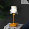 13" Orange USB Table Lamp With Empire Shade