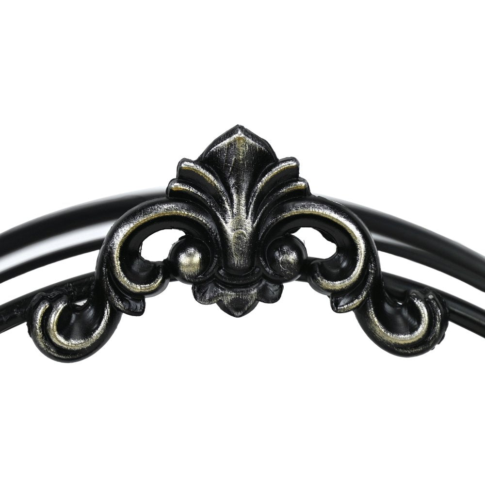 13" Black Metal Wall Mounted Accent Shelf