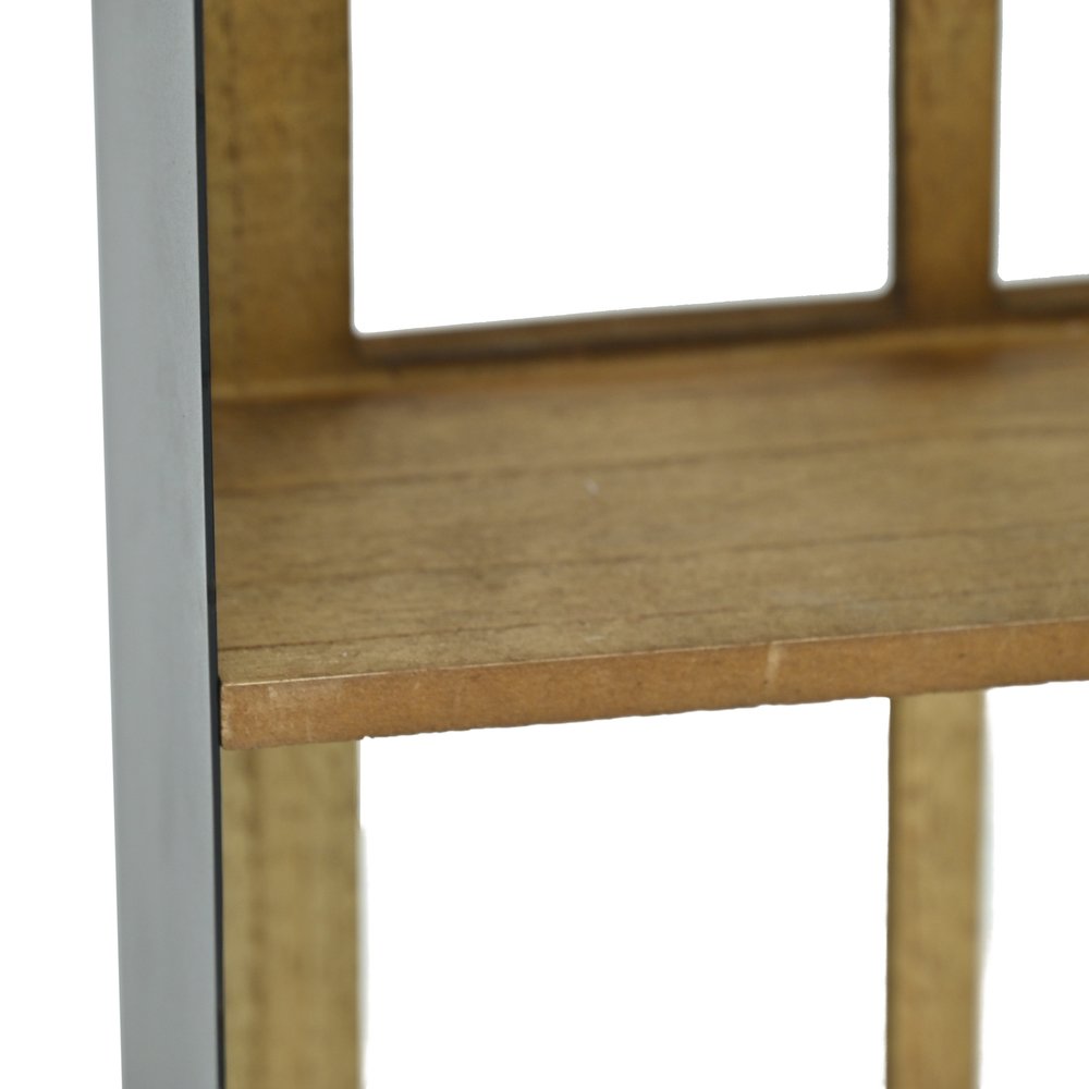 9" Black Metal Wall Mounted Accent Shelf