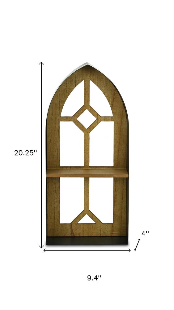 9" Black Metal Wall Mounted Accent Shelf