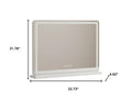 23" Clear Lighted Freestanding Frameless Makeup Shaving Tabletop Mirror