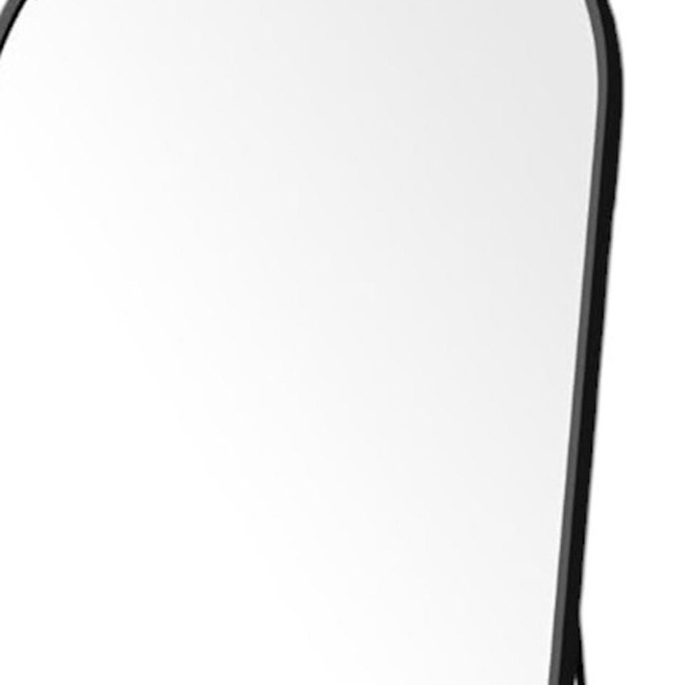 70" Black Metal Arch Wall Mounted Leaning Or Freestanding Framed Full Length Mirror