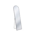 59" Black Metal Arch Wall Mounted Leaning Or Freestanding Framed Full Length Mirror
