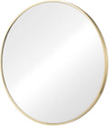 20" Gold Metal Round Framed Bathroom Vanity Mirror