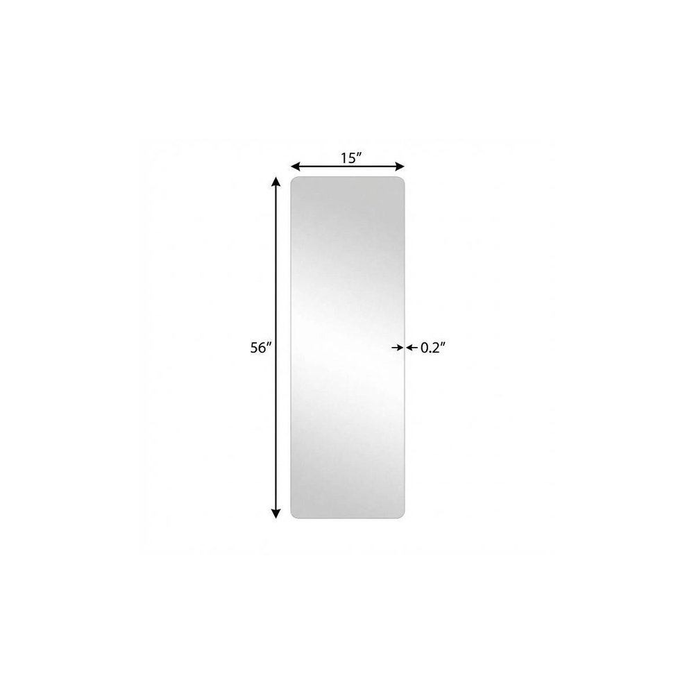56" Frameless Full Length Hanging Mirror
