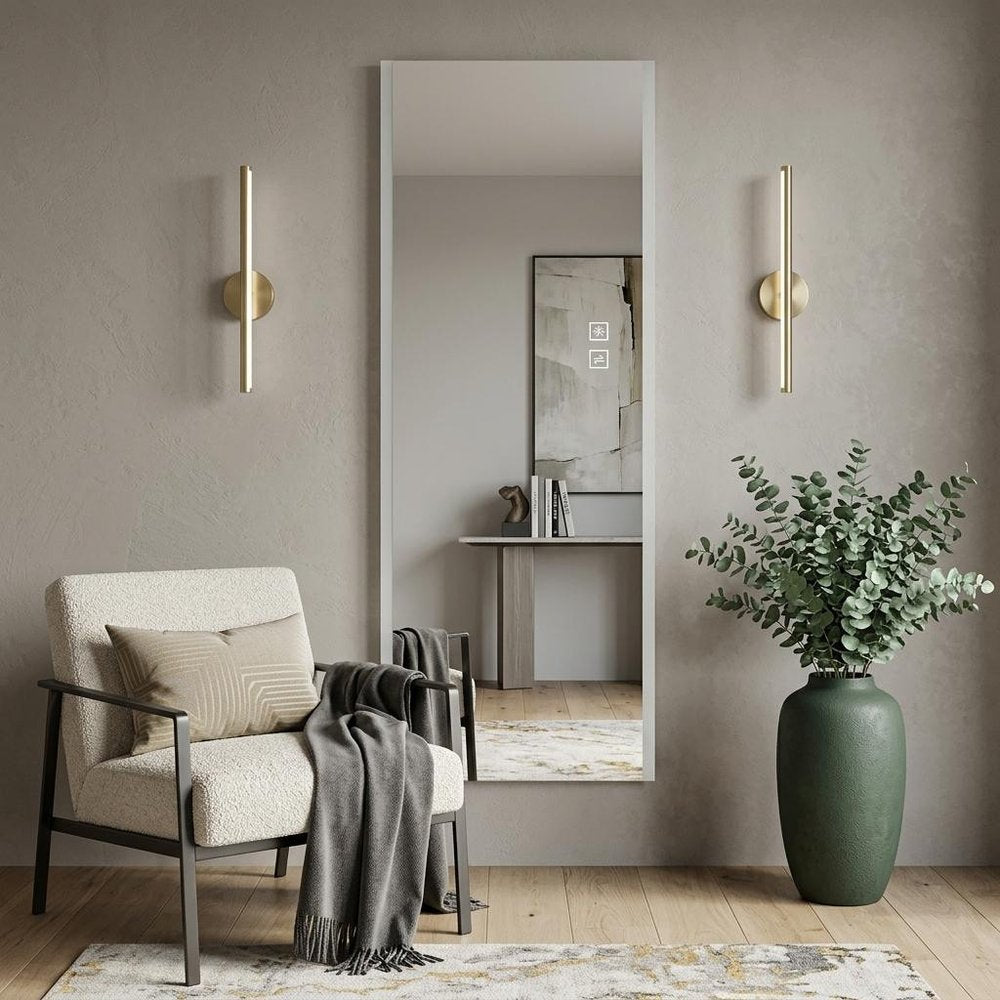 Lighted Frameless Full Length Hanging Mirror