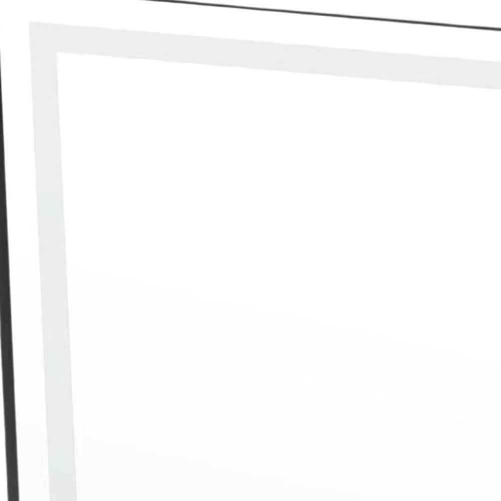 65" Silver Lighted Wall Mount Or Freestanding Frameless Standing Mirror