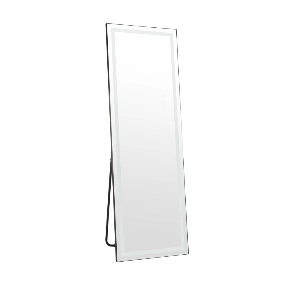 65" Silver Lighted Wall Mount Or Freestanding Frameless Standing Mirror
