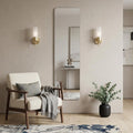 59" Silver Frameless Full Length Hanging Mirror