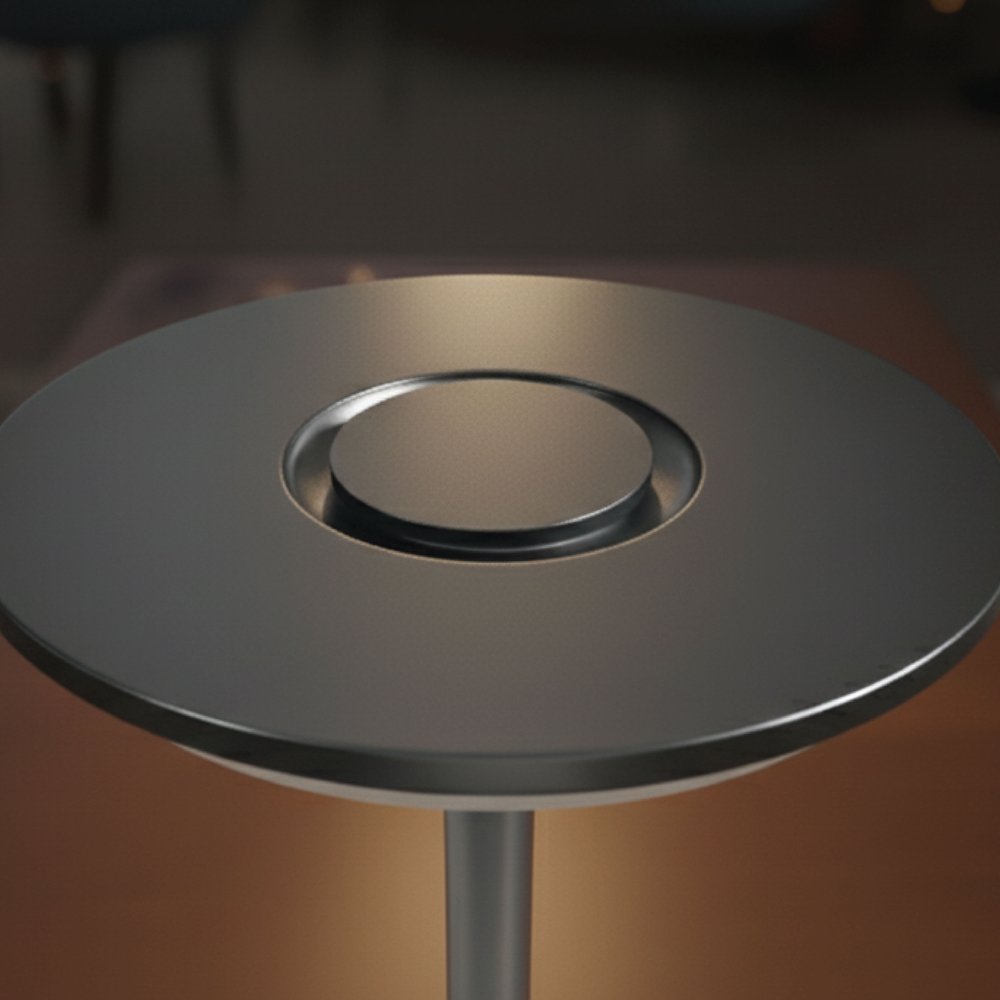 11" Black Round Desk Lamp