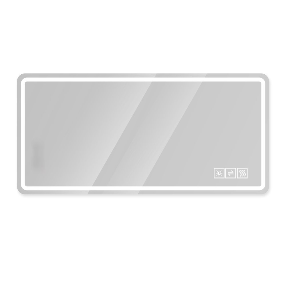 28" Lighted Frameless Anti Fog Bathroom Vanity Mirror
