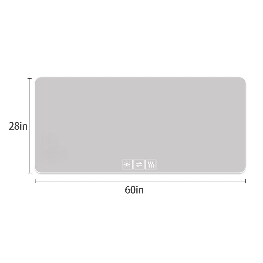 28" Lighted Frameless Anti Fog Bathroom Vanity Mirror
