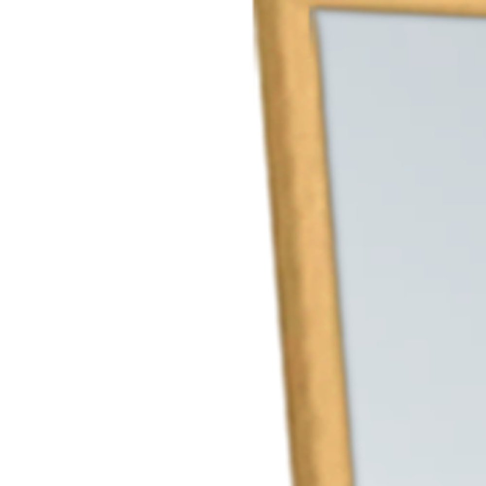 64" Gold Aluminum Freestanding And Wall Mounted Framed Full Length Mirror