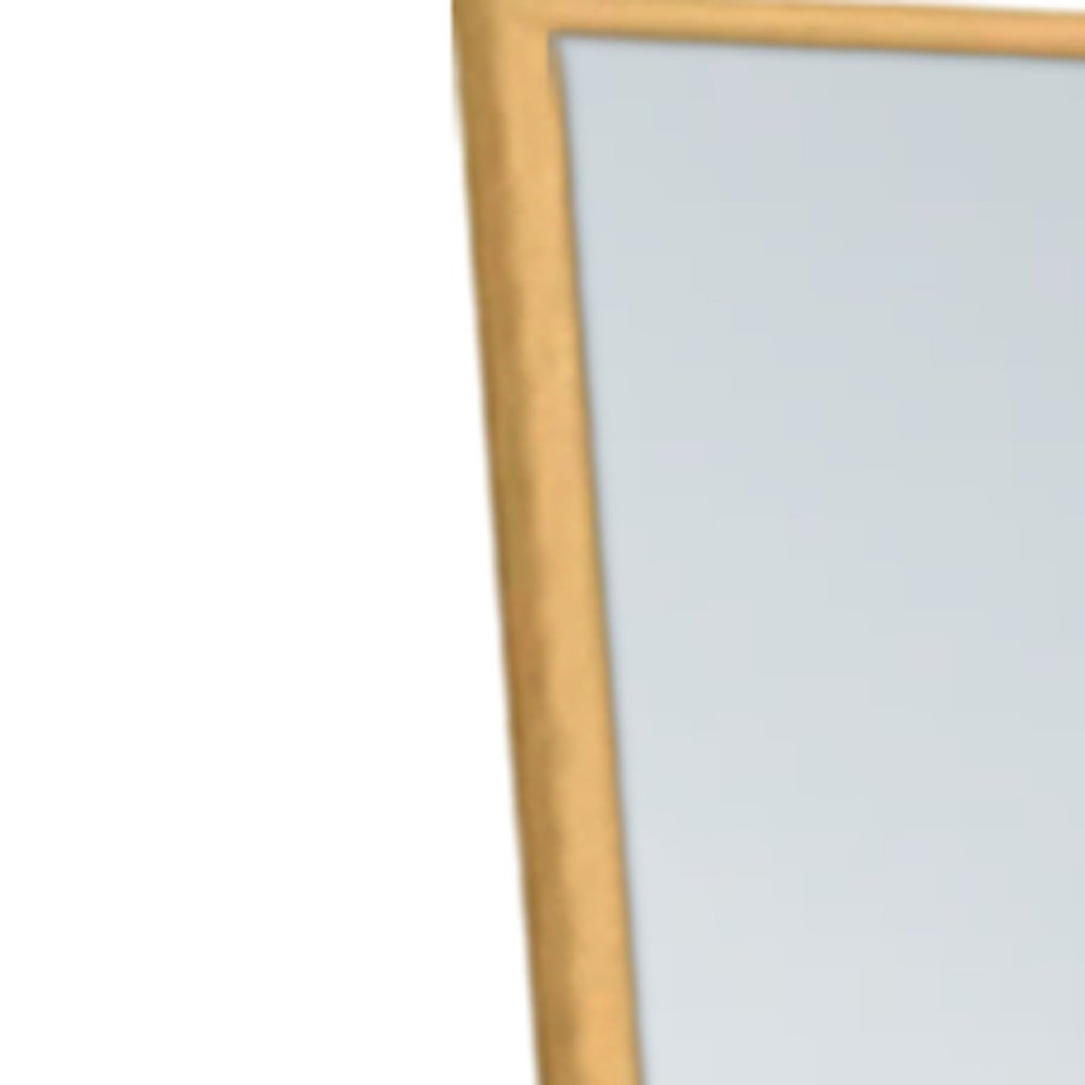 64" Gold Aluminum Freestanding And Wall Mounted Framed Full Length Mirror