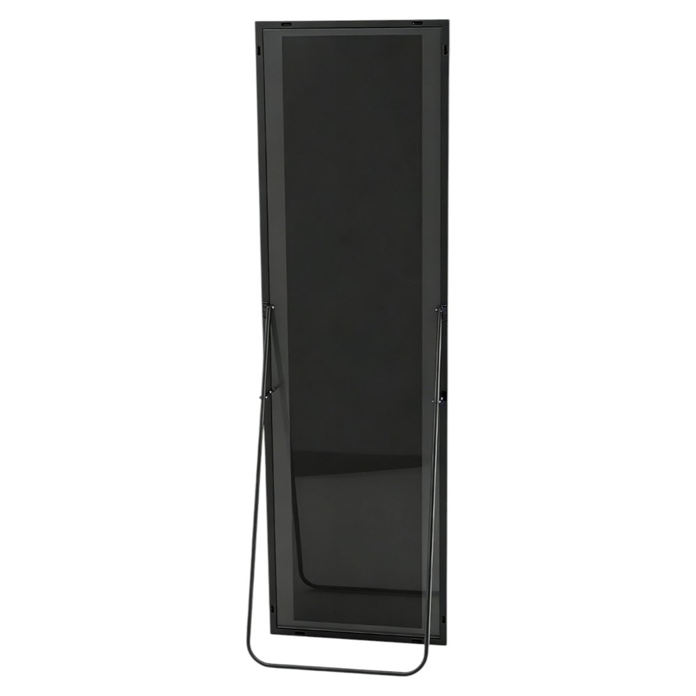 70" Black Aluminum Freestanding And Wall Mounted Framed Full Length Mirror