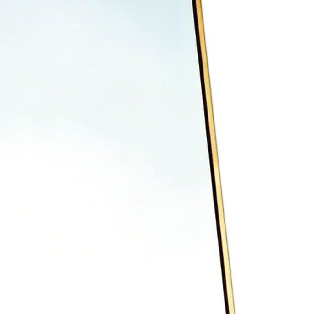 56" Gold Aluminum Freestanding And Wall Mounted Framed Full Length Mirror