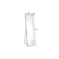 55" Black Aluminum Freestanding And Wall Mounted Framed Full Length Mirror
