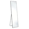 67" Black Aluminum Freestanding And Wall Mounted Framed Full Length Mirror
